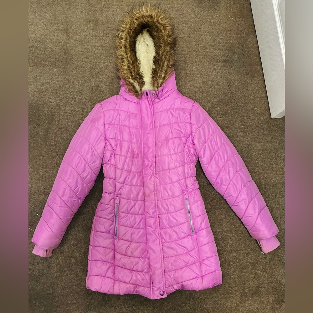 Girls Cat and Jack Winter Coat with detachable hood